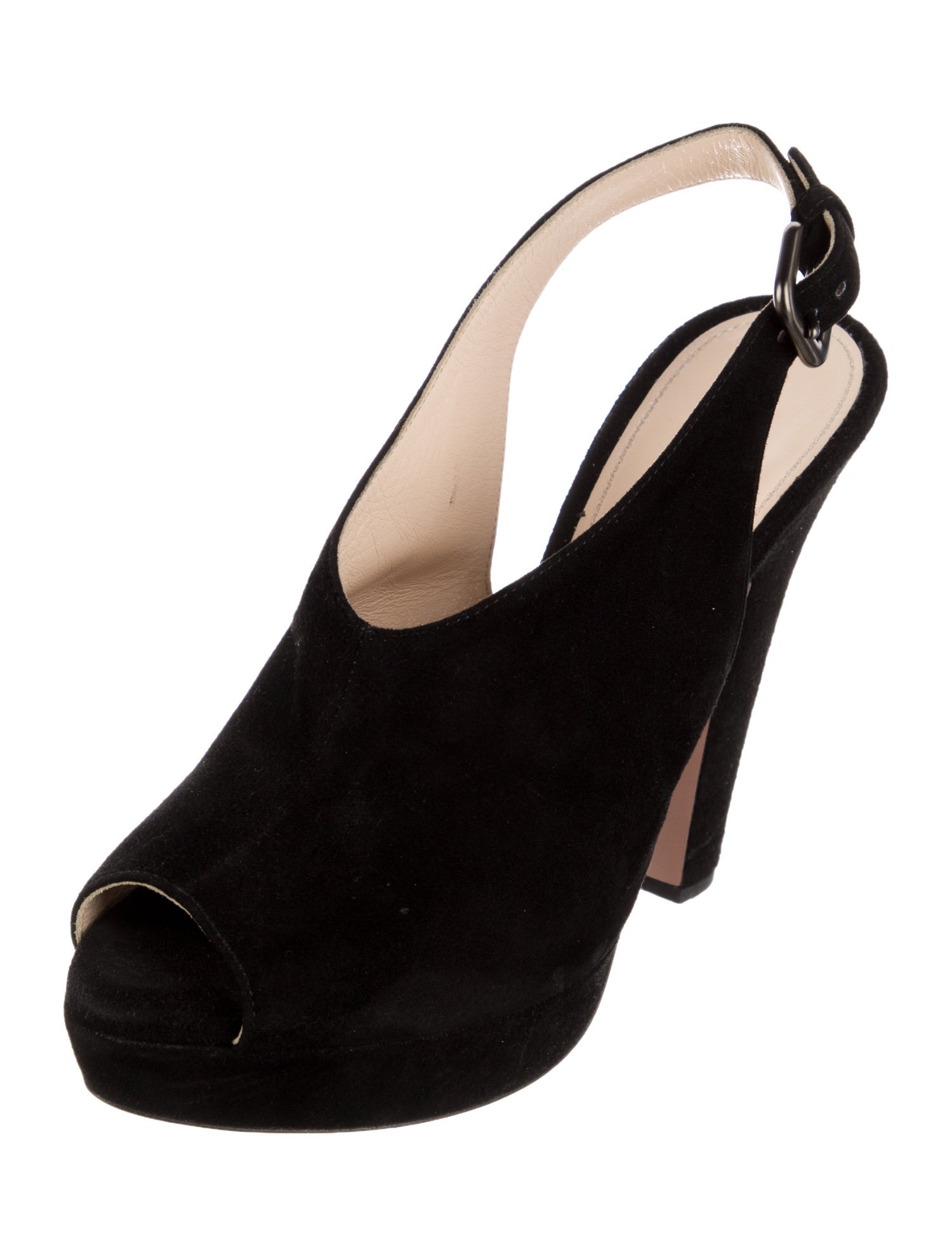 Prada Suede Slingback Sandals