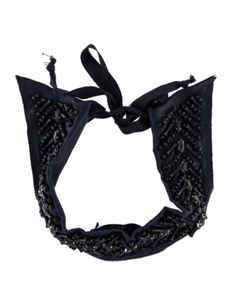 Prada Fabric & Crystal Choker Necklace
