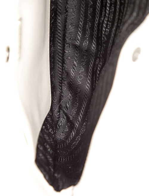 Prada Enameled Metal Triangle Airbrushed Cleo Small