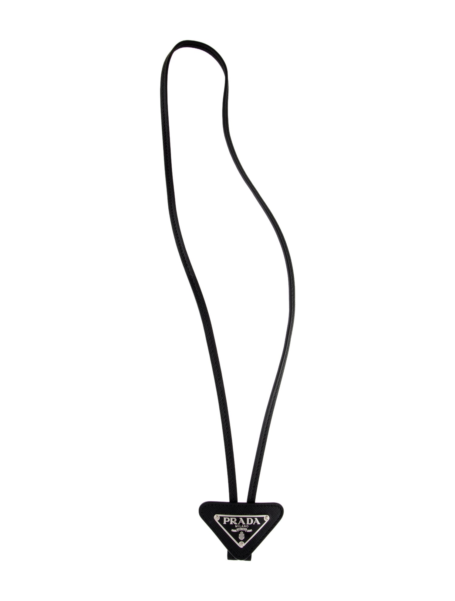 Prada Saffiano Leather Bolo Tie Necklace
