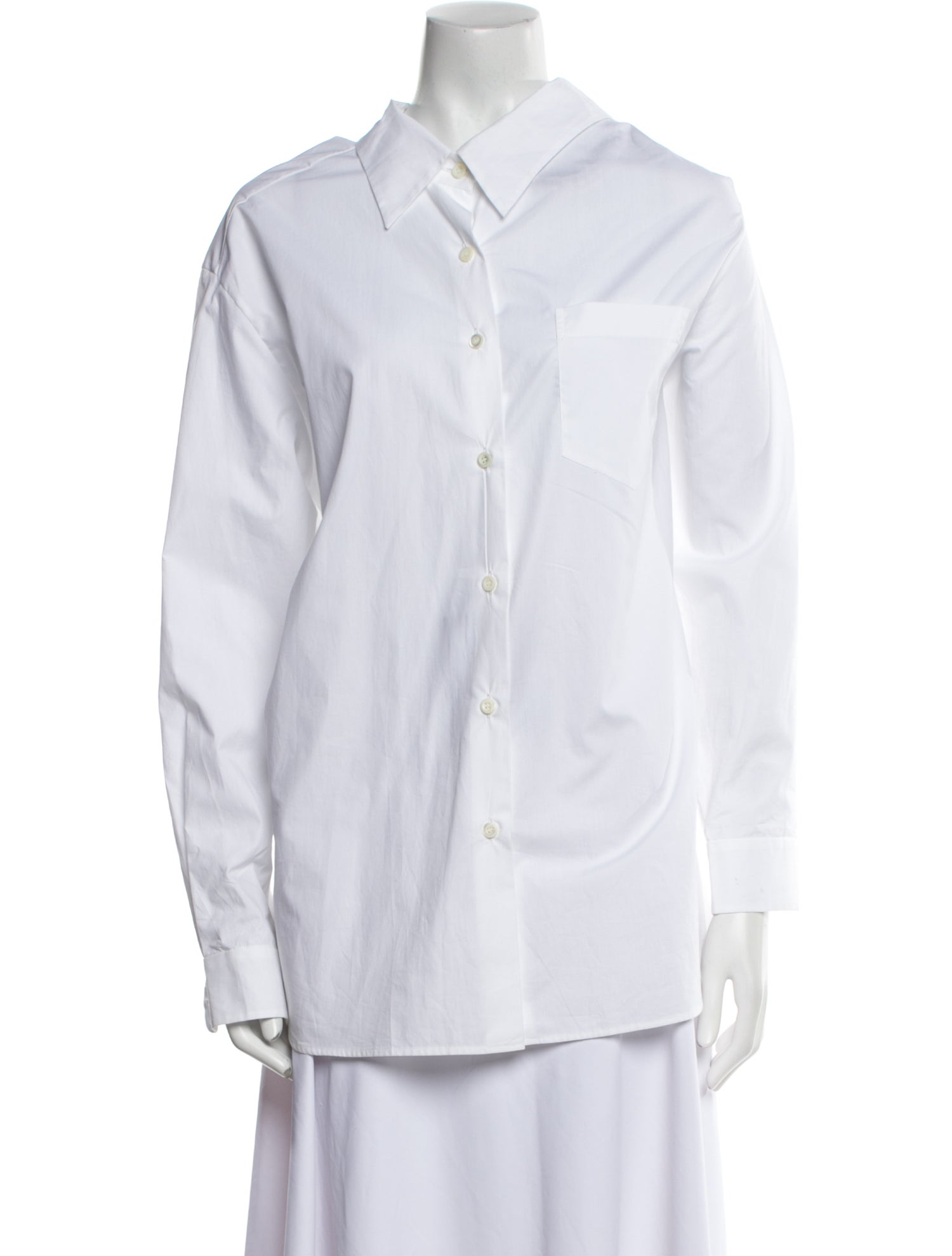 Prada 2018 Long Sleeve Button-Up Top