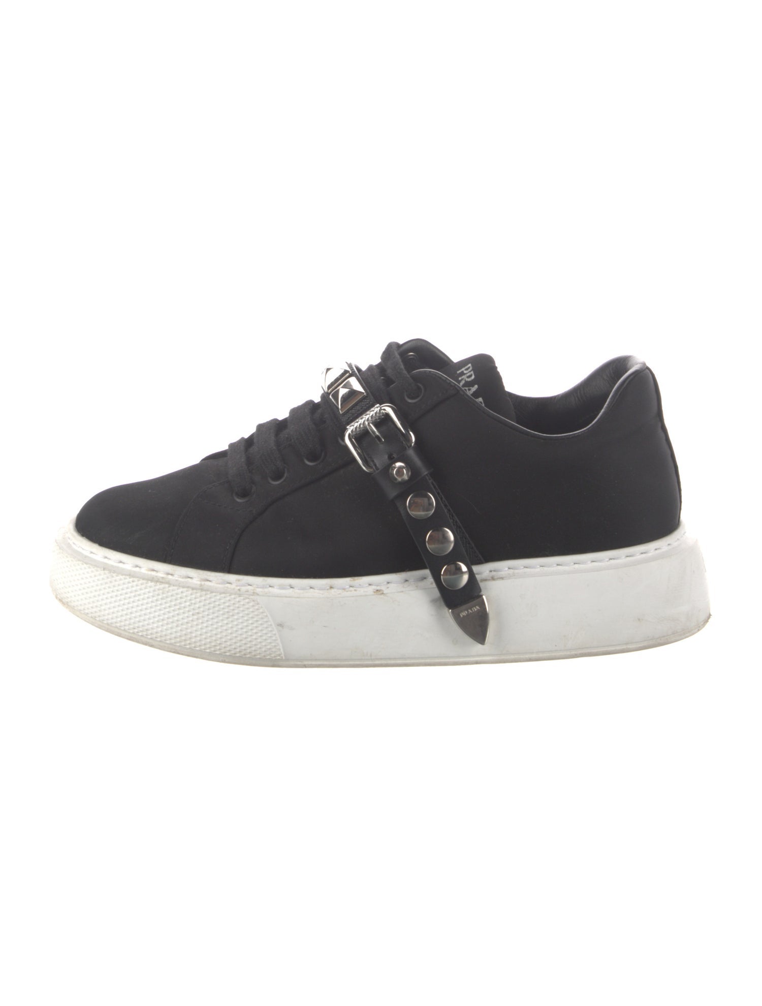 Prada Nylon Studded Accents Sneakers