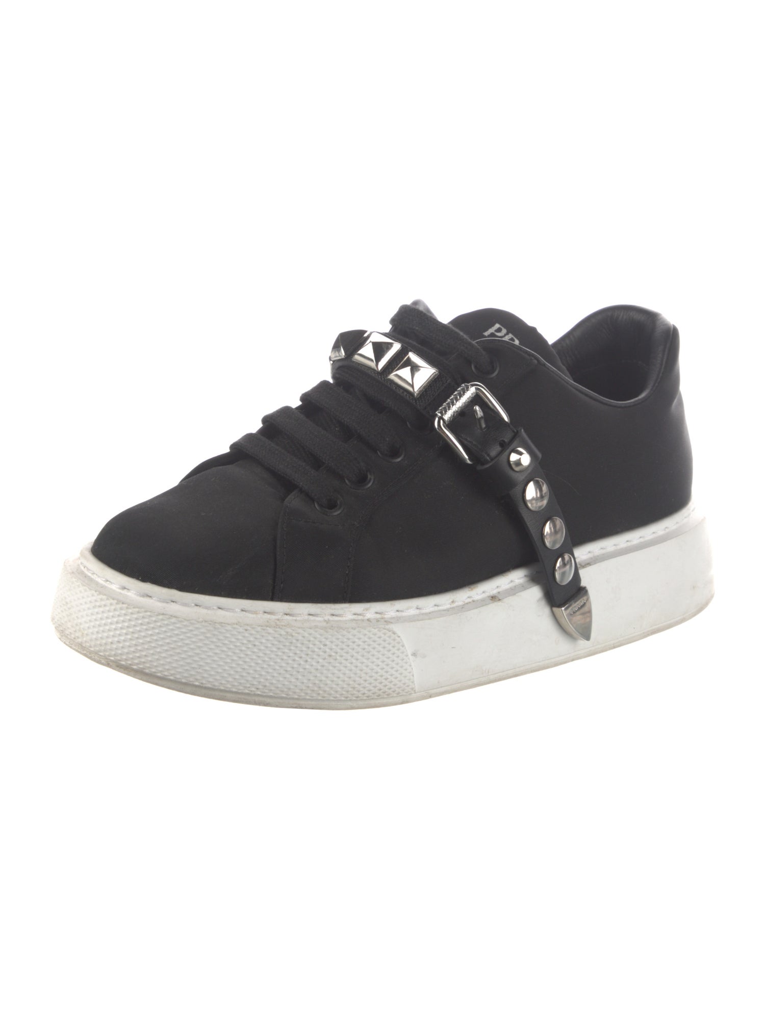 Prada Nylon Studded Accents Sneakers