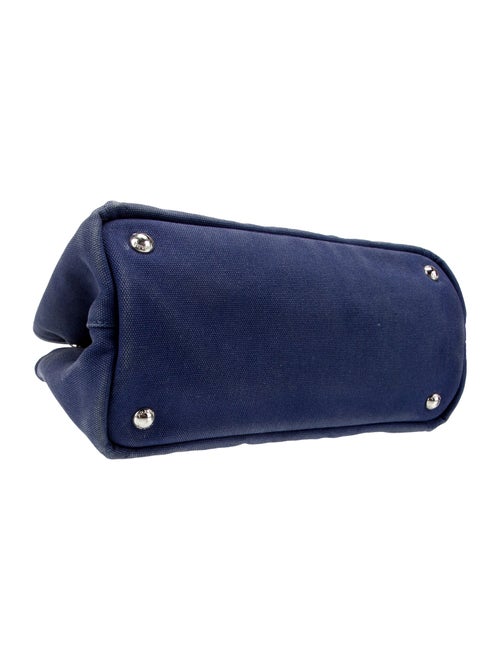 Prada Enameled Metal Triangle Grommet Canapa Small