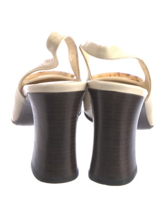 Prada Leather Animal Print Slingback Pumps