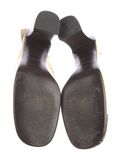 Prada Leather Animal Print Slingback Pumps