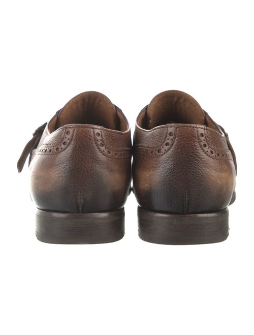 Prada Leather Eyelet Trim Monk Straps