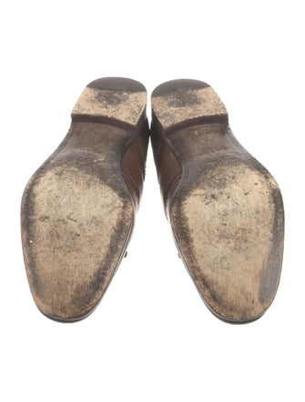 Prada Leather Eyelet Trim Monk Straps