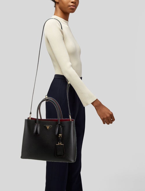 Prada Signature Double Bag Medium