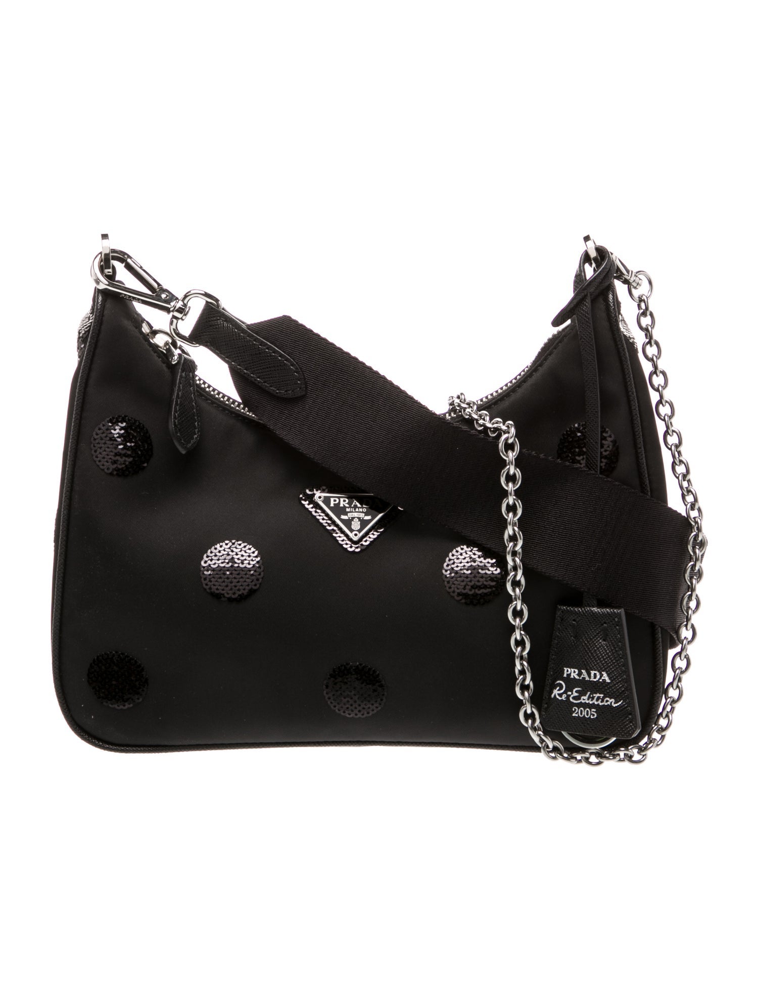 Prada Enameled Metal Triangle Re-Edition 2005 Mini