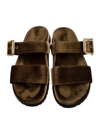 Prada Velvet Slides