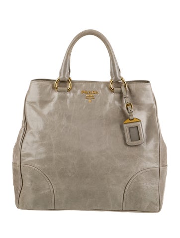 Prada Handle Bags Leather Top Bag
