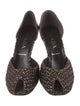 Prada Tweed Pattern Leather Trim Embellishment D'Orsay Pumps