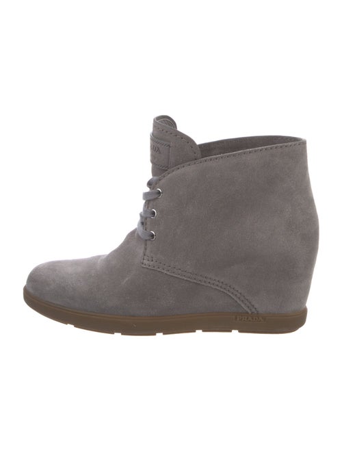 Prada Sport Suede Lace-Up Boots
