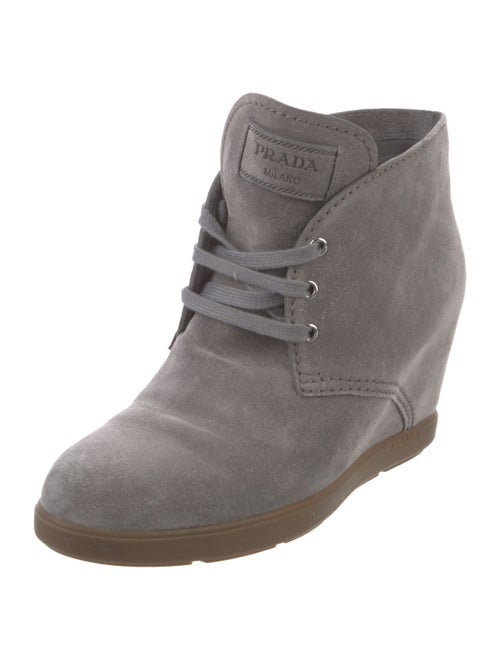Prada Sport Suede Lace-Up Boots