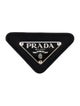 Prada Leather & Enameled Triangle Pin