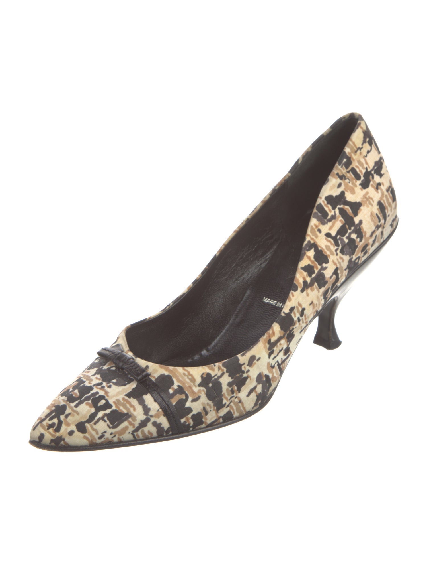 Prada Canvas Printed Pumps