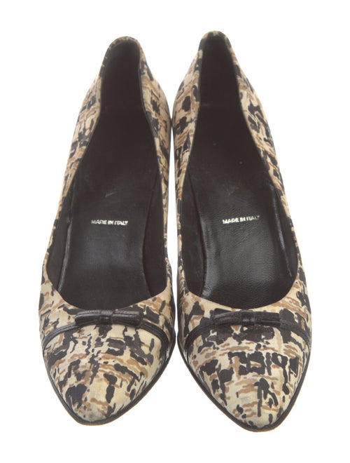 Prada Canvas Printed Pumps