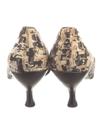 Prada Canvas Printed Pumps