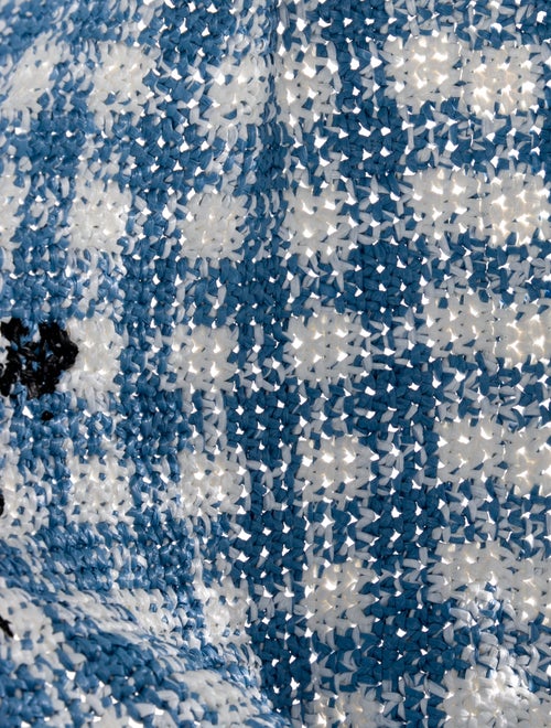 Prada Enameled Metal Triangle Shopping Large