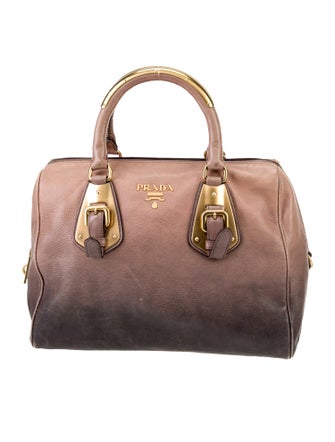 Prada Cervo Leather Top Handle Bag
