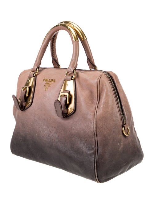 Prada Cervo Leather Top Handle Bag