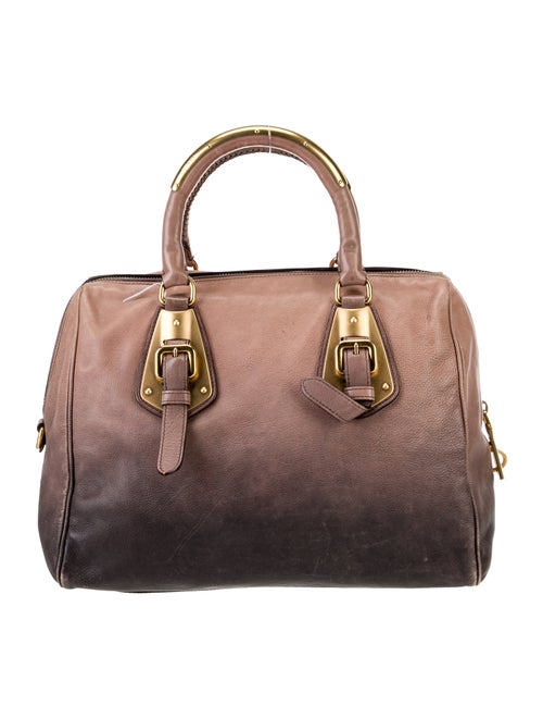 Prada Cervo Leather Top Handle Bag