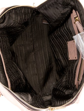 Prada Cervo Leather Top Handle Bag