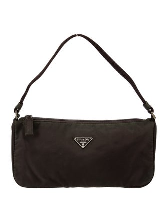 Prada Enameled Metal Triangle Top Handle Bag Mini