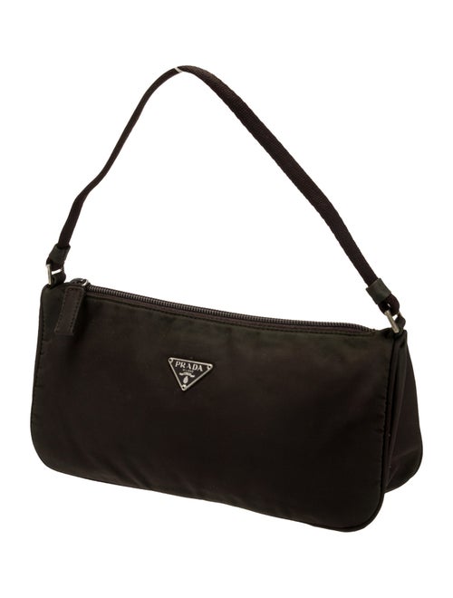 Prada Enameled Metal Triangle Top Handle Bag Mini