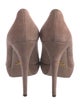 Prada Suede Cutout Accent Pumps