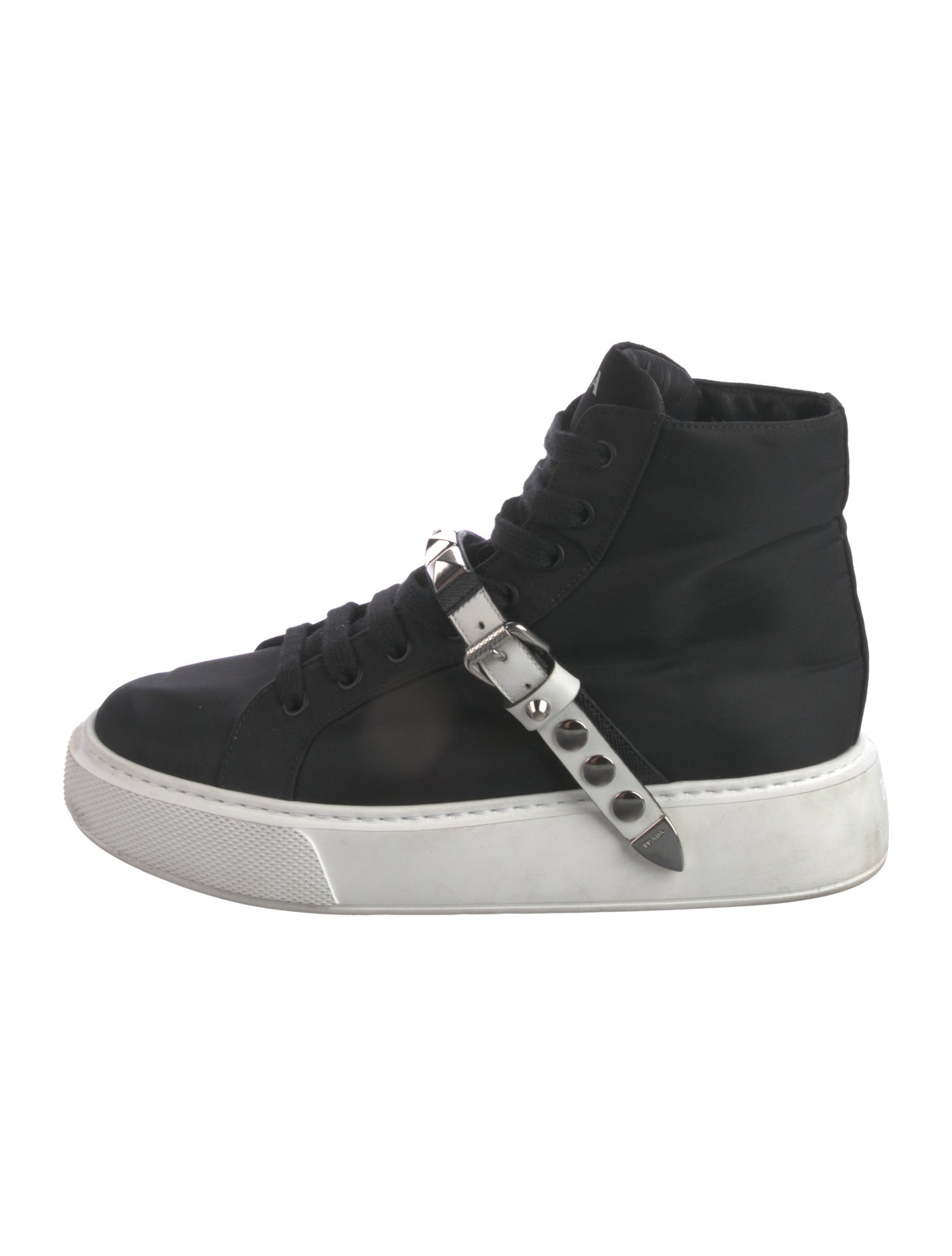 Prada Nylon Colorblock Pattern Sneakers