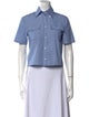 Prada 2024 Short Sleeve Button-Up Top