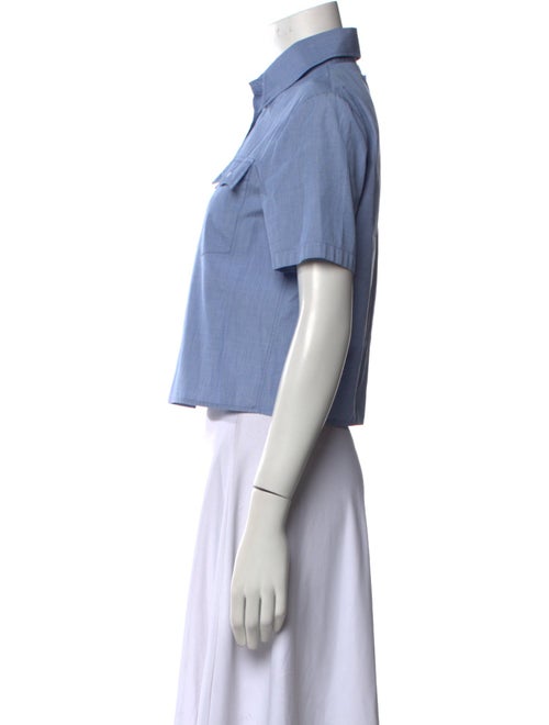 Prada 2024 Short Sleeve Button-Up Top