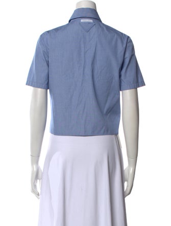 Prada 2024 Short Sleeve Button-Up Top