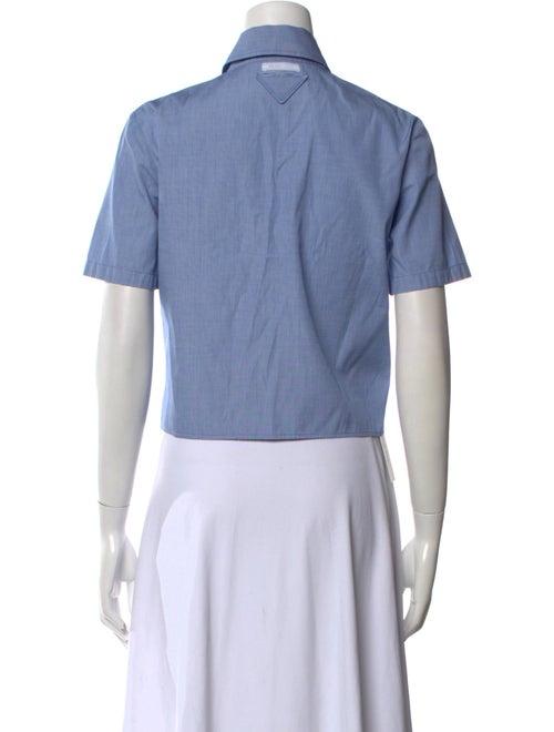 Prada 2024 Short Sleeve Button-Up Top