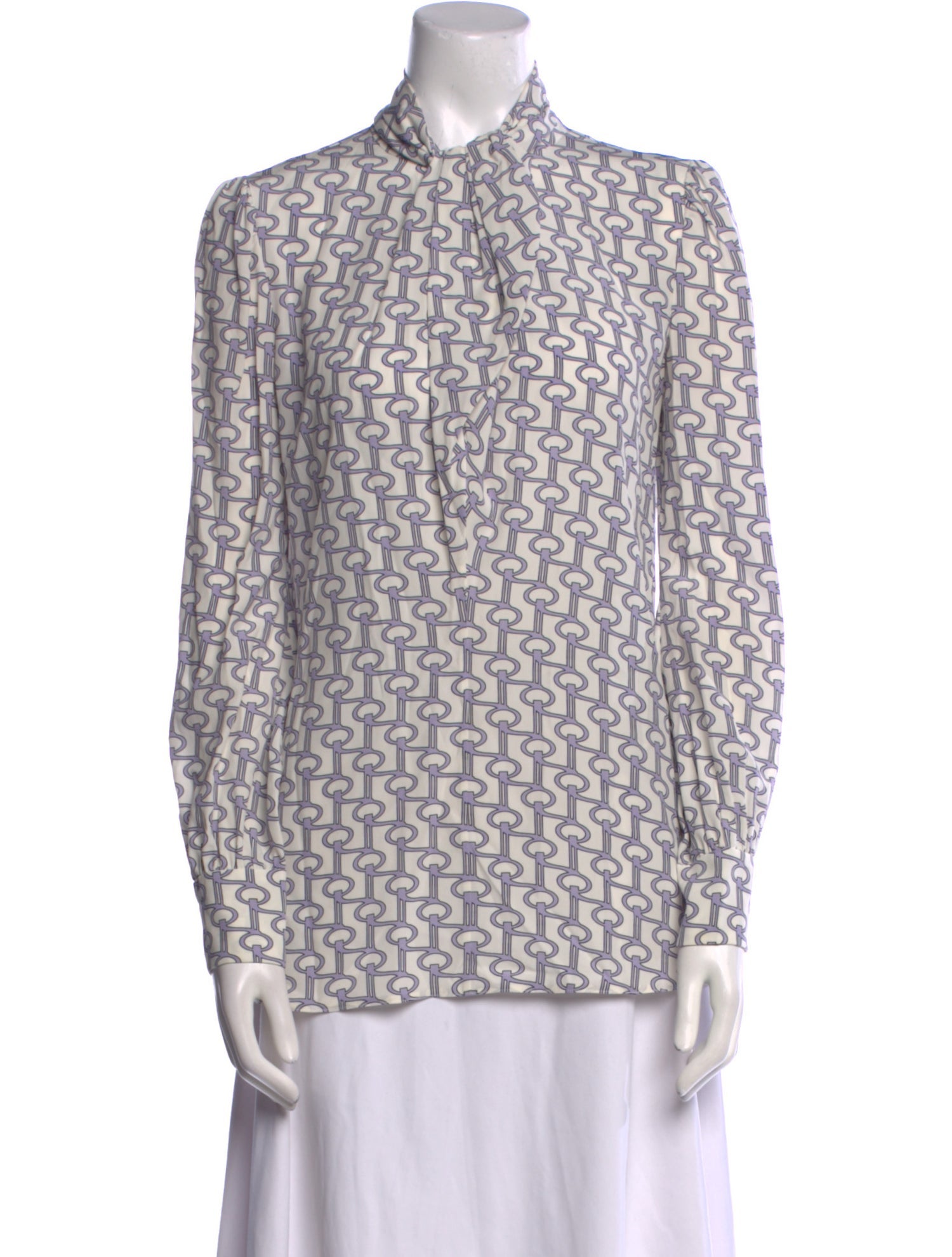 Prada 2019 Silk Button-Up Top