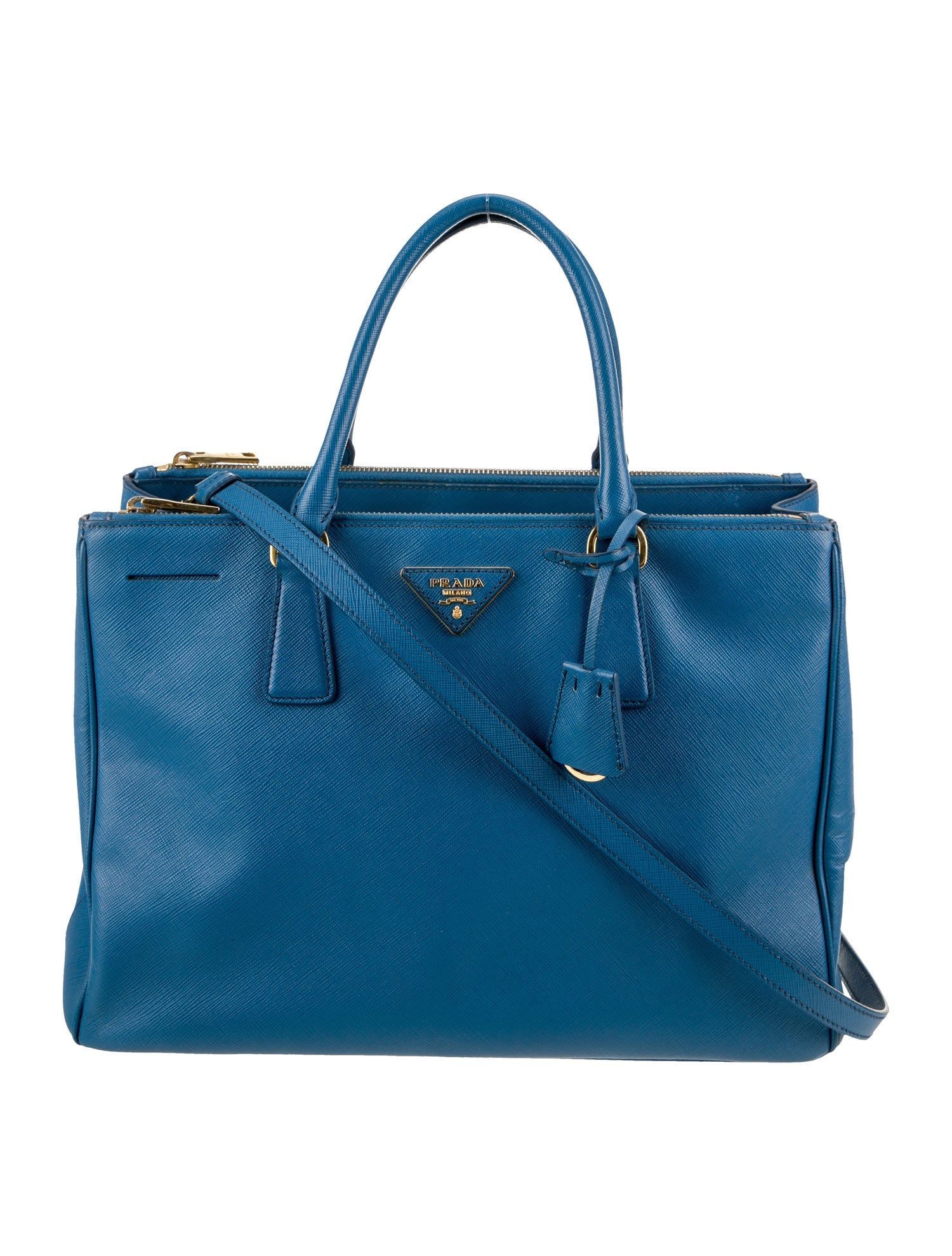 Prada Saffiano Lux Leather Galleria Double Zip Large