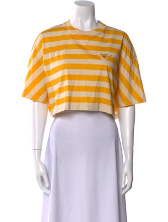 Prada 2022 Striped Crop Top