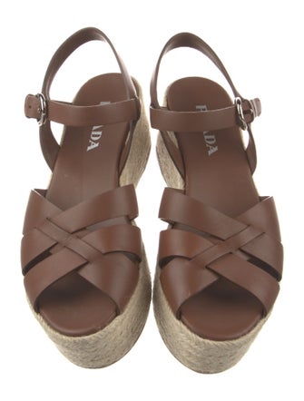 Prada Leather Espadrilles