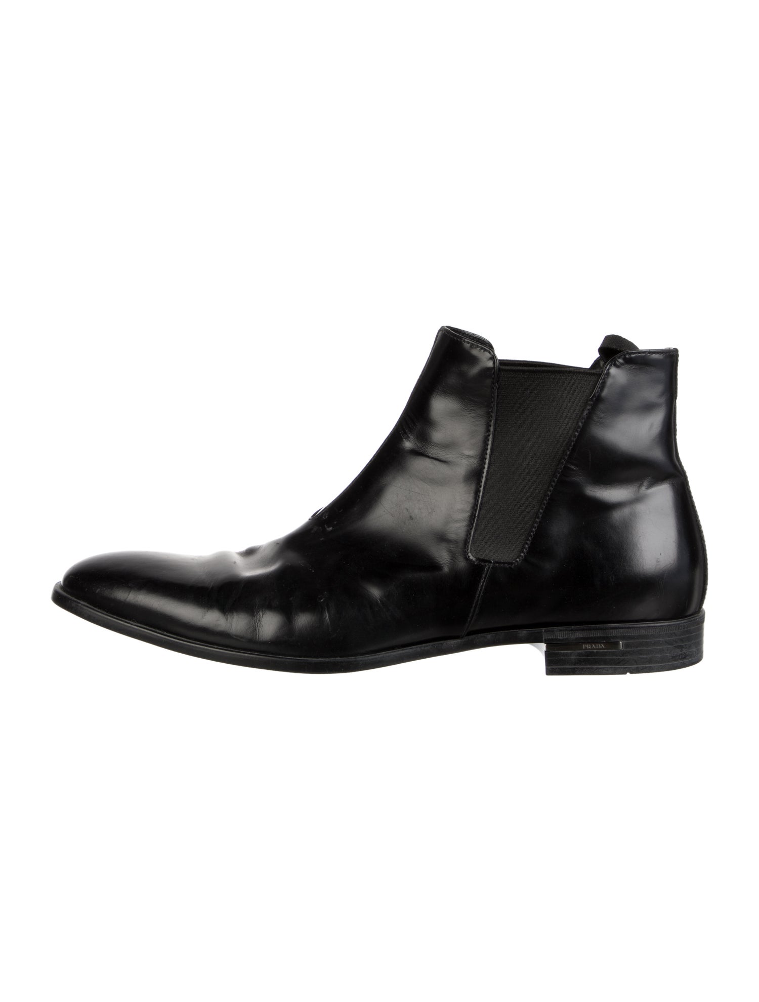 Prada Leather Chelsea Boots