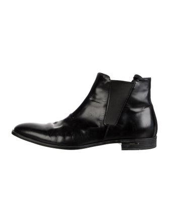 Prada Leather Chelsea Boots