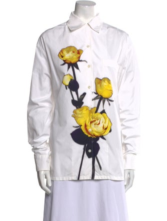 Prada 2019 Printed Button-Up Top