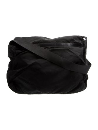 Prada Enameled Metal Triangle Messenger Bag