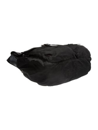 Prada Enameled Metal Triangle Messenger Bag