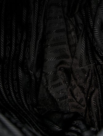 Prada Enameled Metal Triangle Messenger Bag