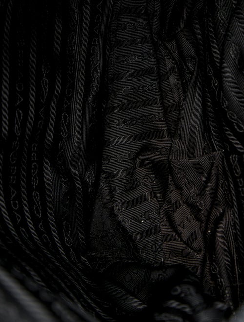 Prada Enameled Metal Triangle Messenger Bag