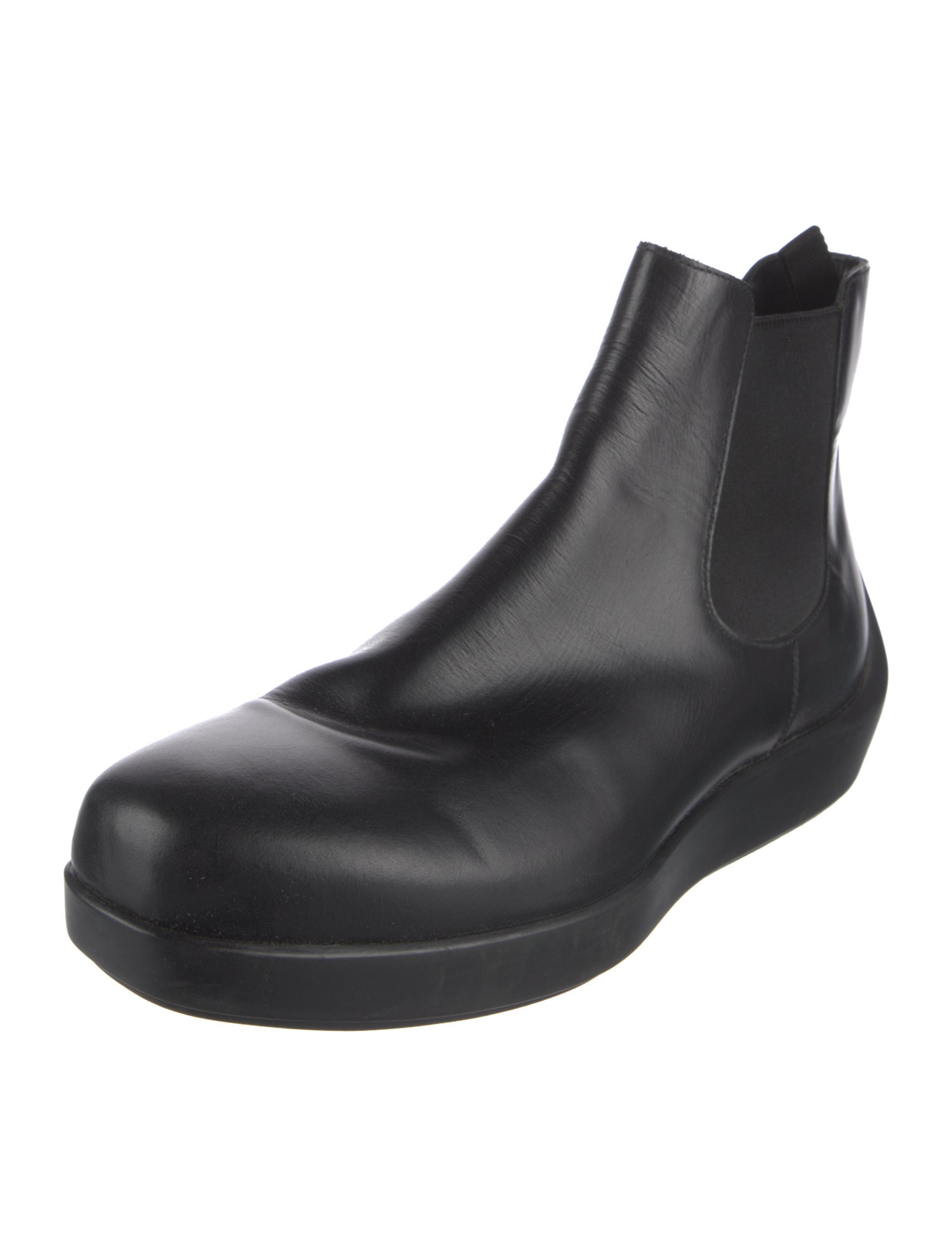 Prada Leather Chelsea Boots