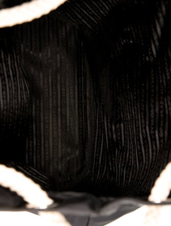 Prada Enameled Metal Triangle Re-Nylon drawstring