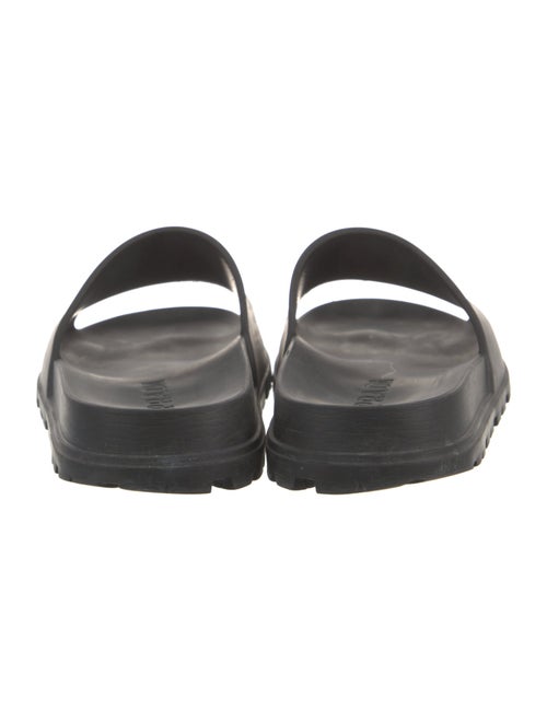 Prada Rubber Embroidered Accent Slides